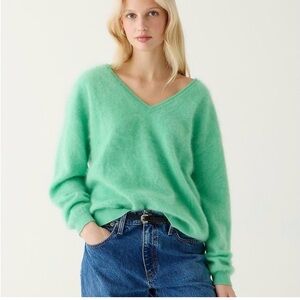 J. Crew Brushed Cashmere V-Neck Sweater